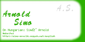 arnold simo business card
